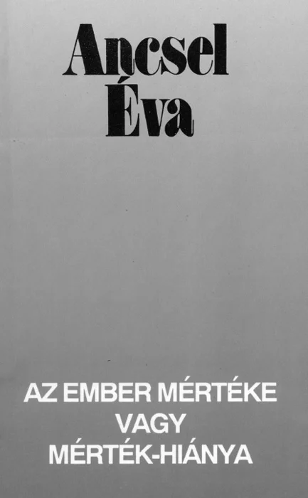 Az ember mértéke vagy mértékhiánya könyv borító