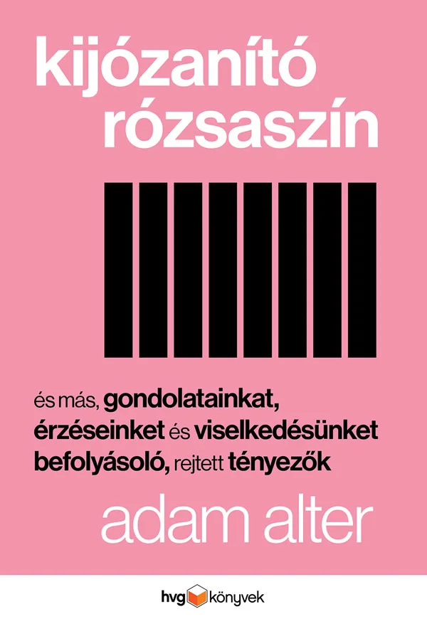 Kijózanító rózsaszín könyv borító