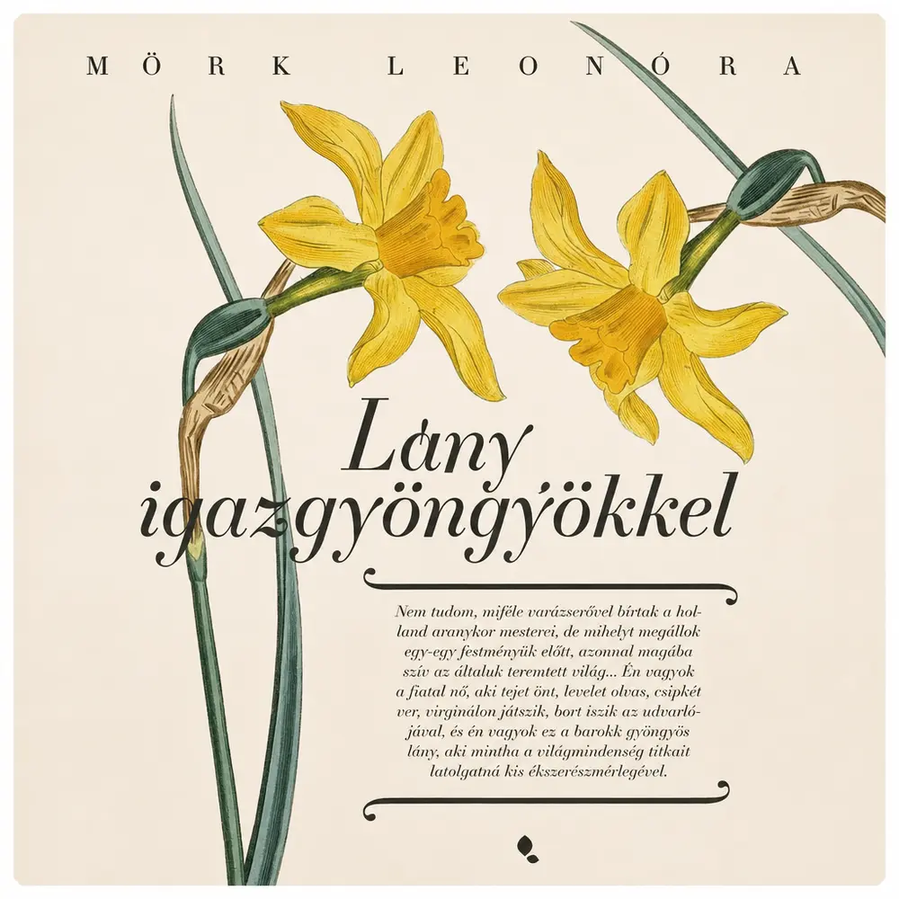 Lány igazgyönygökkel  könyv borító