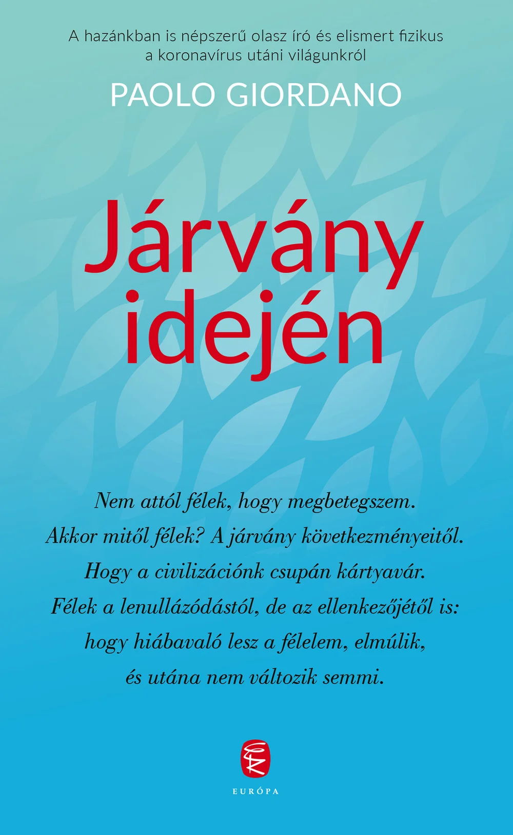 Járvány idején könyv borító