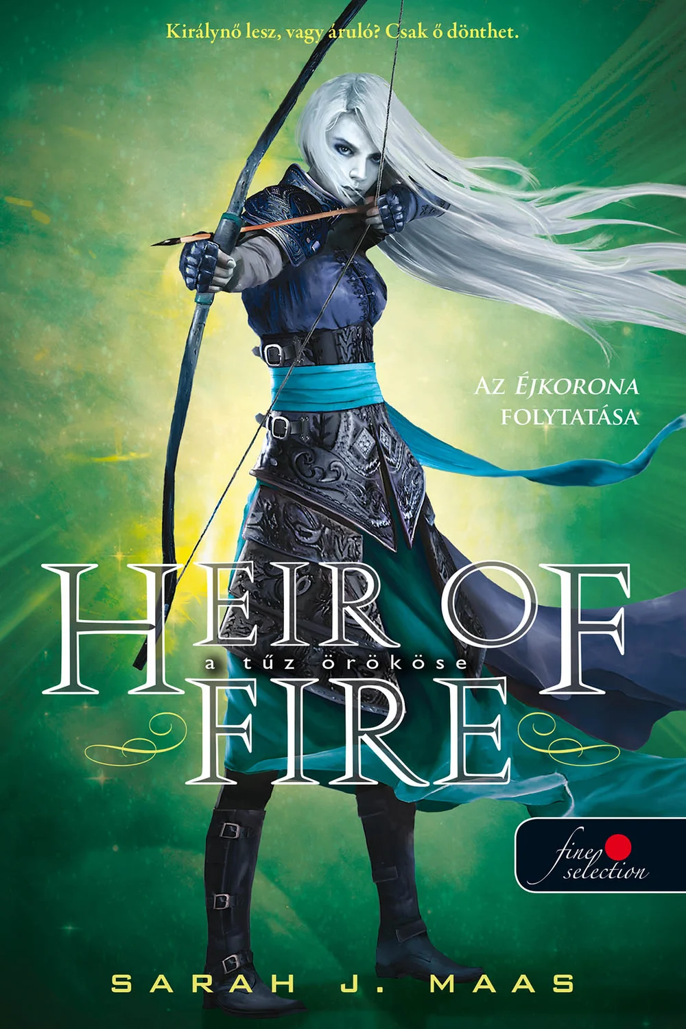 Heir of Fire – A tűz örököse (Üvegtrón 3.) könyv borító