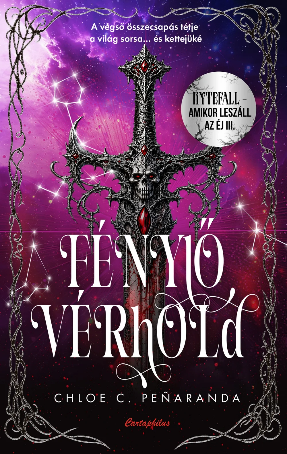 Fénylő vérhold könyv borító